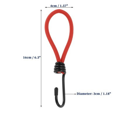 Elastyczne haczyki do linki czerwone 4