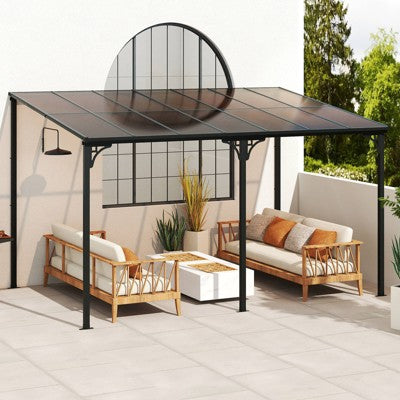 Przyścienna pergola 10×13 z dachem PC
